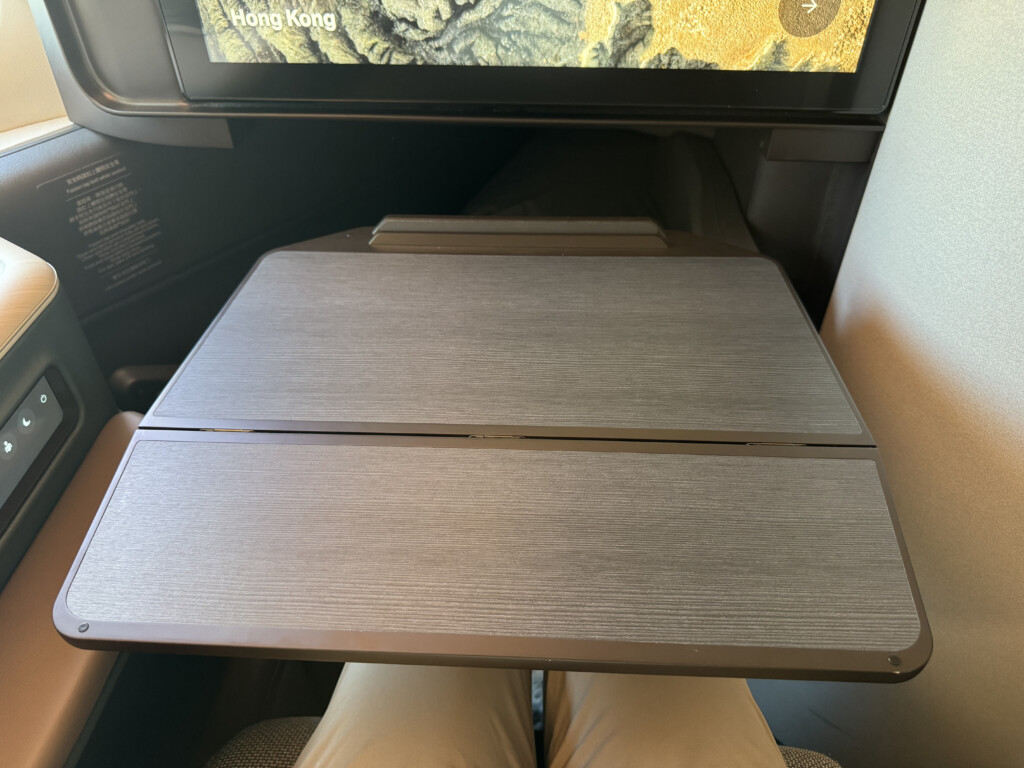 a table on a plane