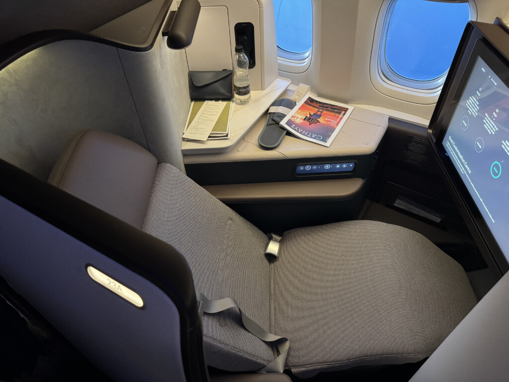 a seat in a plane