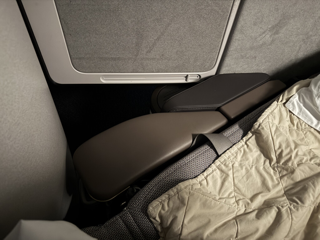 a arm rest on a seat