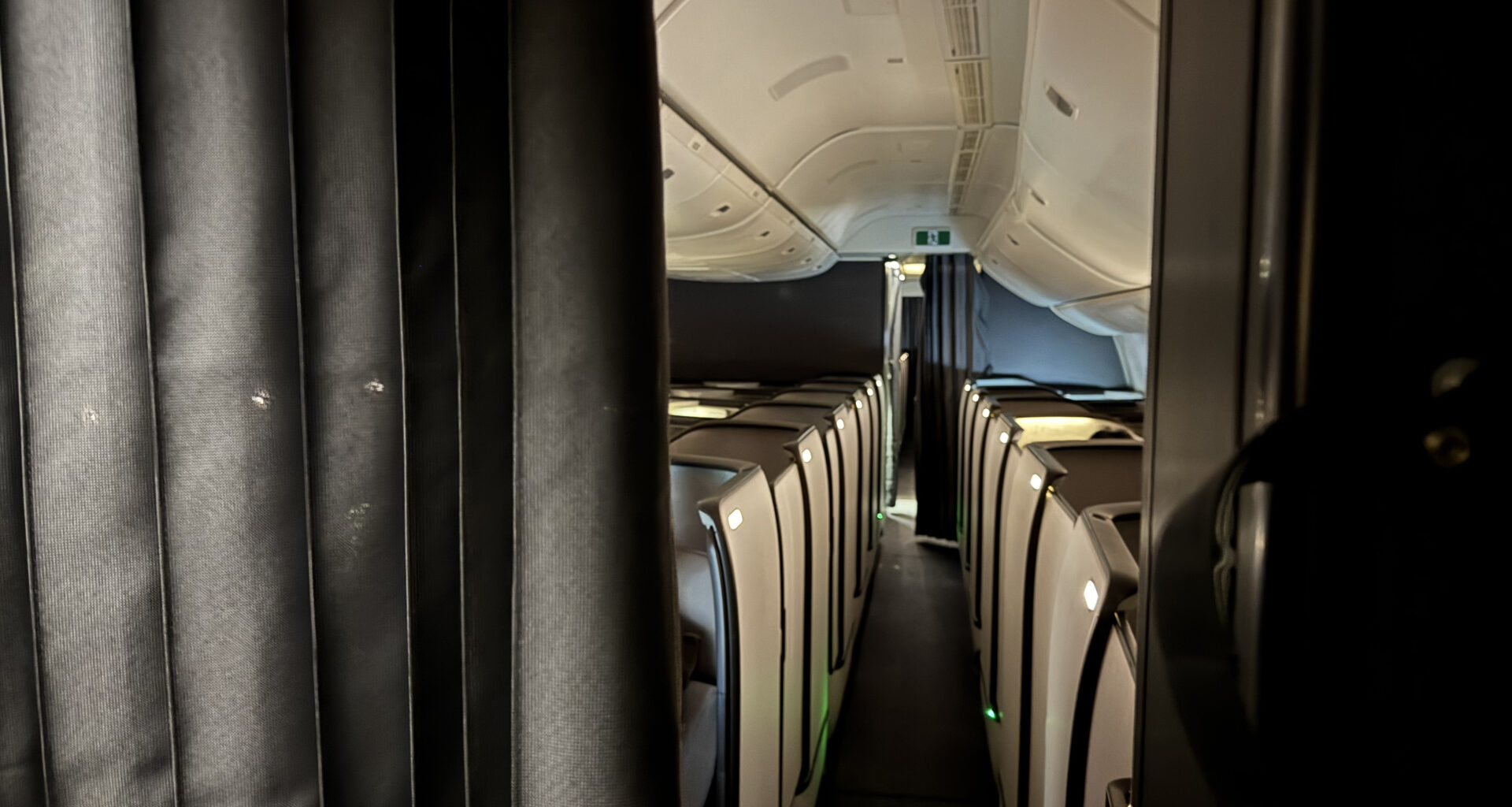 a row of seats in an airplane