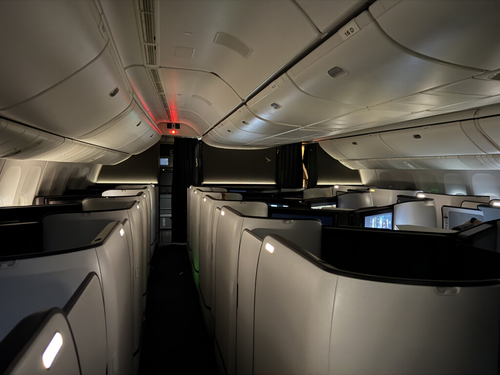 a row of seats in an airplane