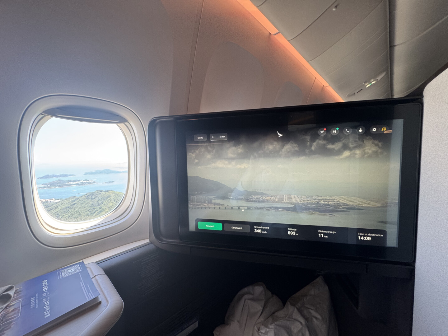 a screen on a plane