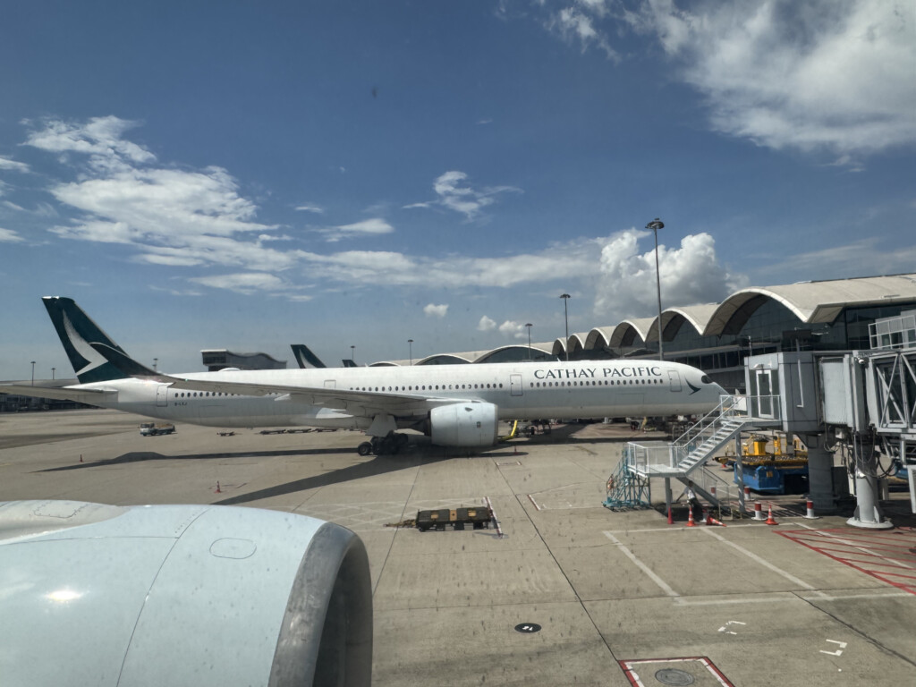 a large white airplane on a tarmac