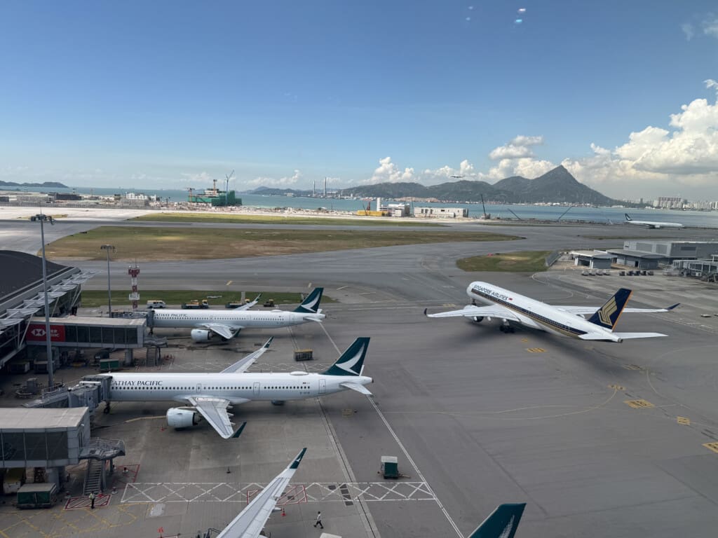 airplanes on a runway