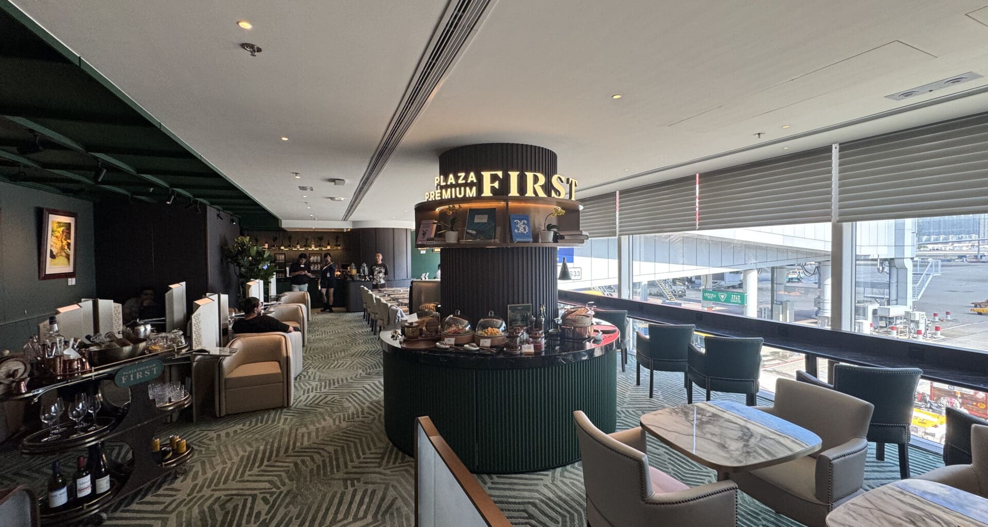 a room with a large table and chairs