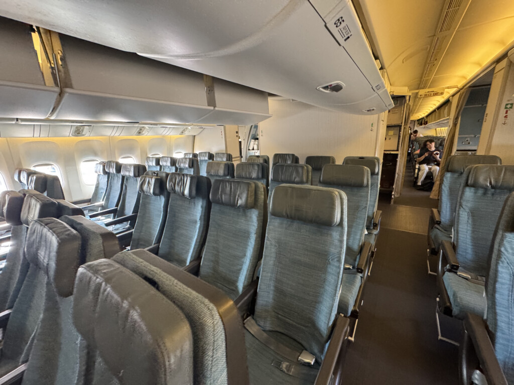 a plane with many seats