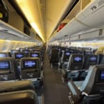 an airplane with rows of seats