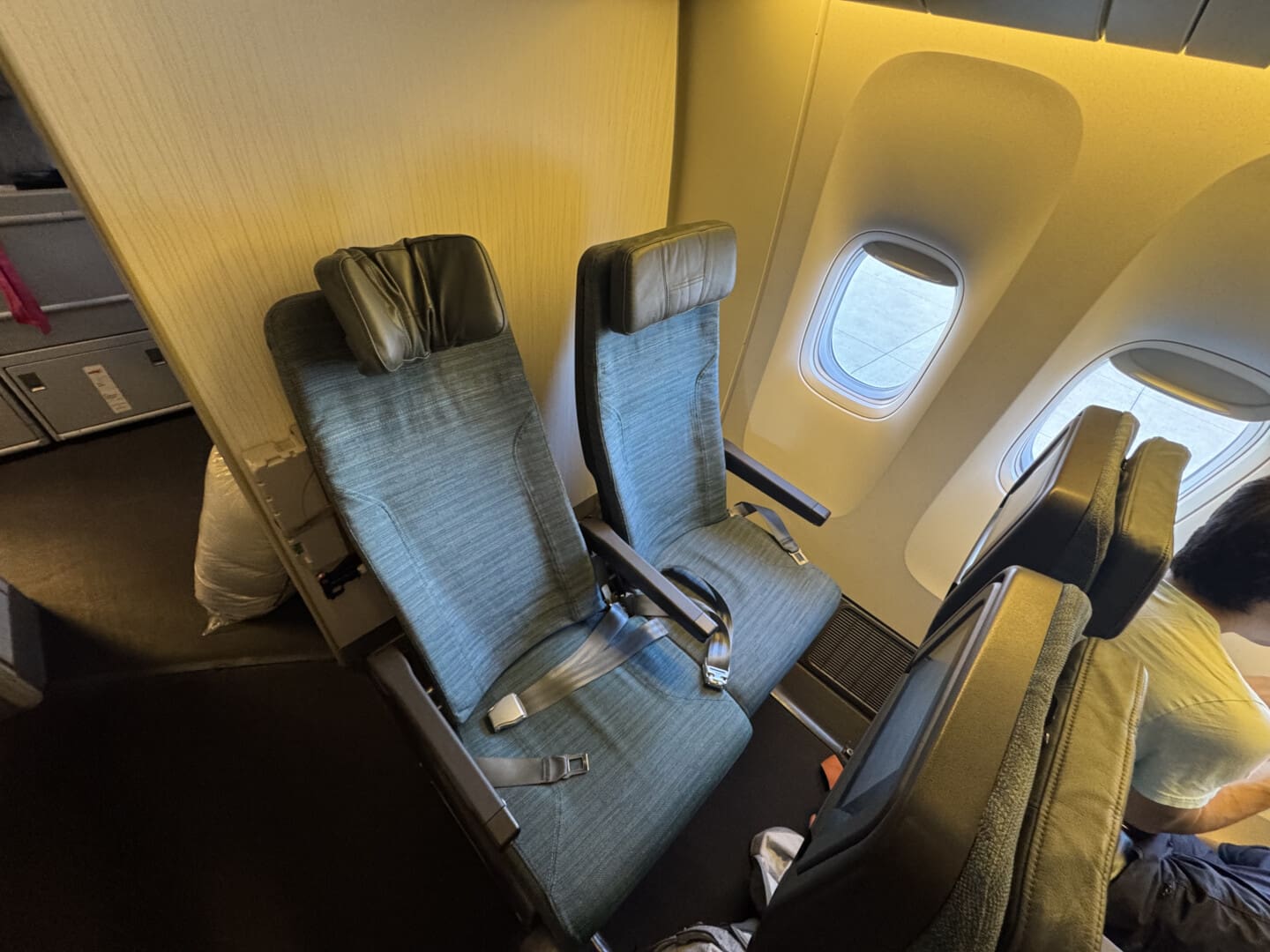 two seats in an airplane