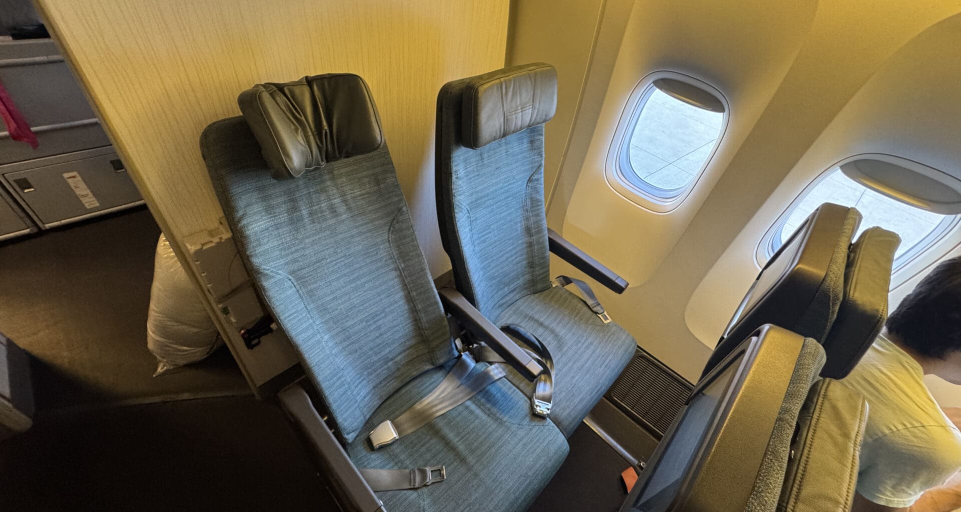 two seats in an airplane
