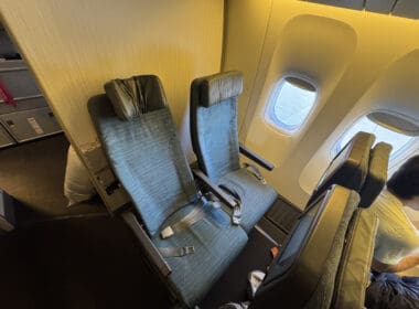 two seats in an airplane