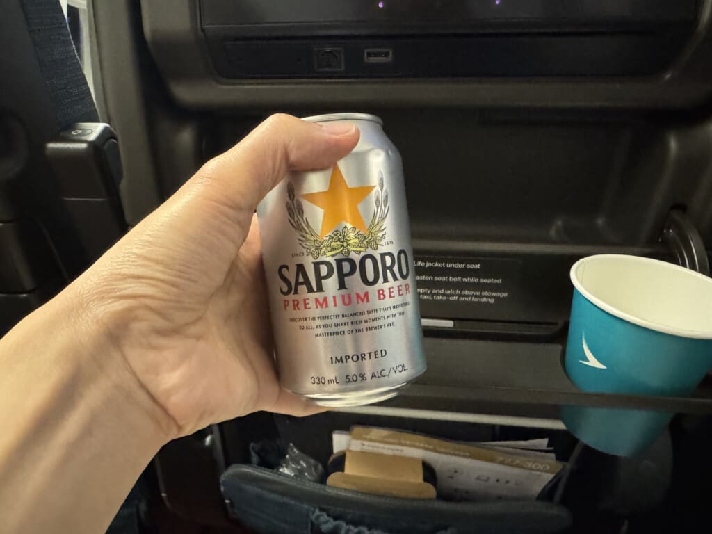 a hand holding a can of beer