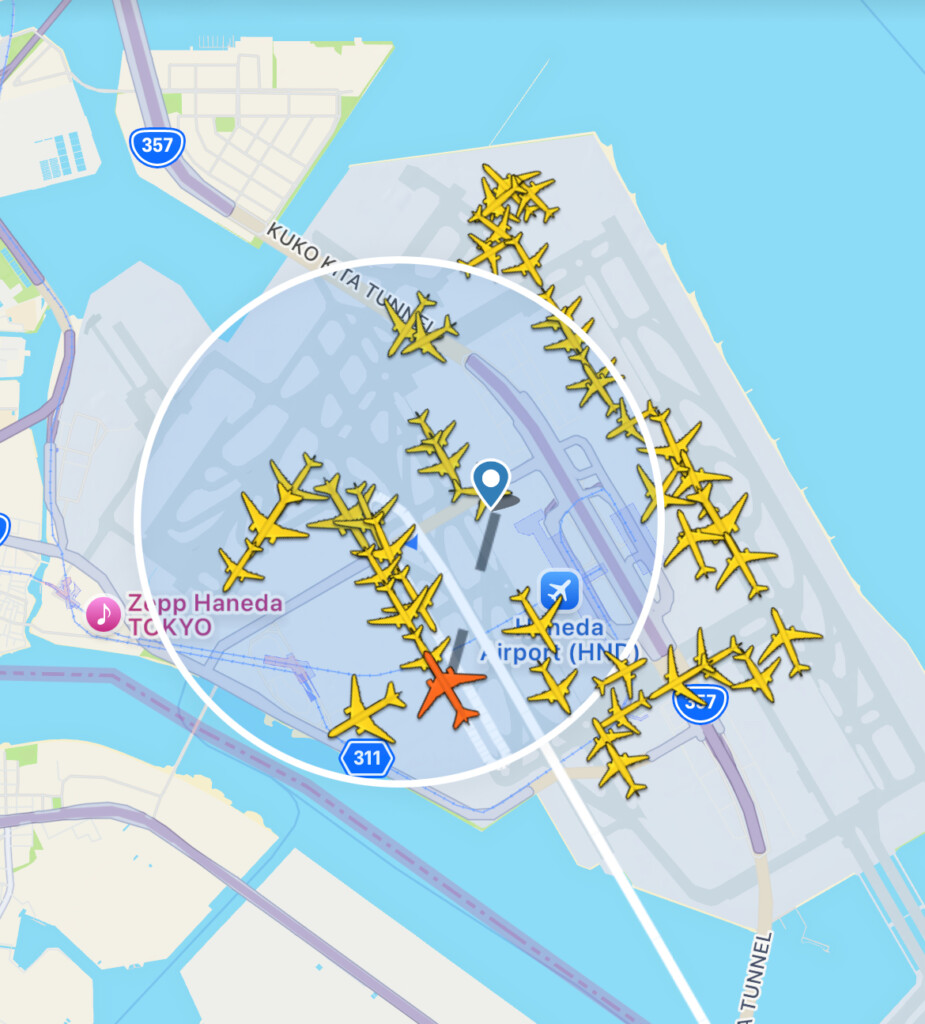 a map of airplanes on a map