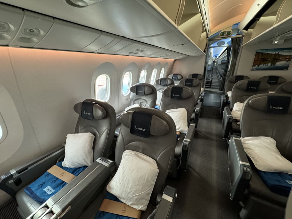 a row of seats in an airplane