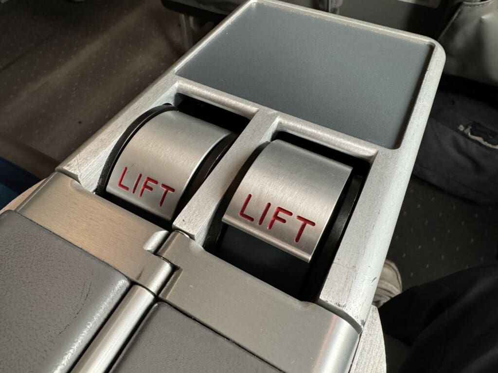 a close up of a lift button