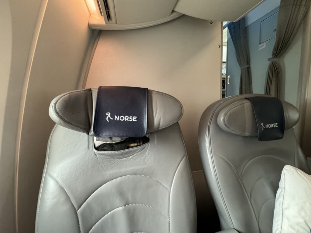 a seat with a name tag on it