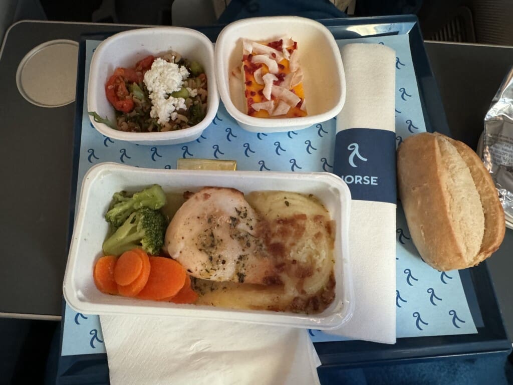 a tray of food on a tray