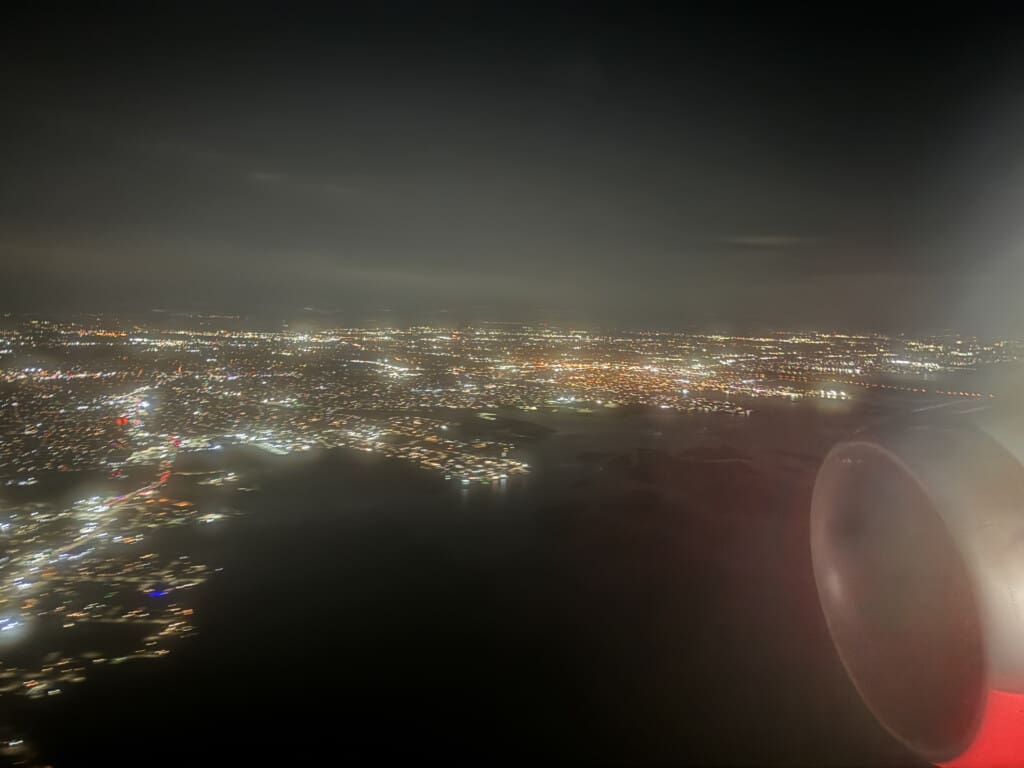 a city lights at night