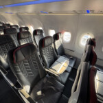 a row of seats in an airplane