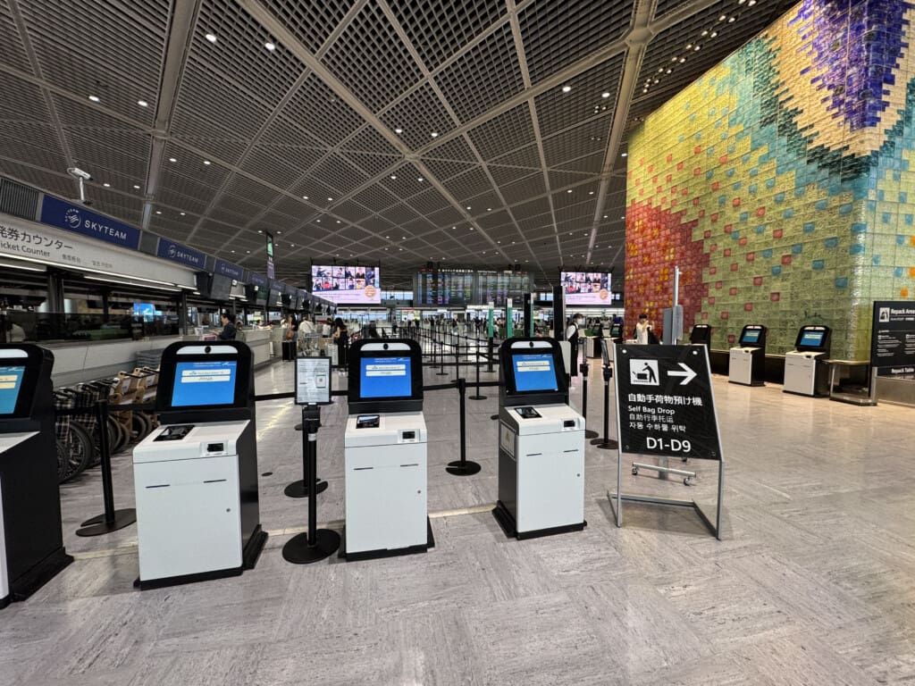 a group of machines in a terminal