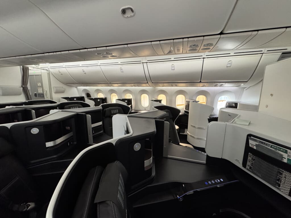 a row of seats in an airplane