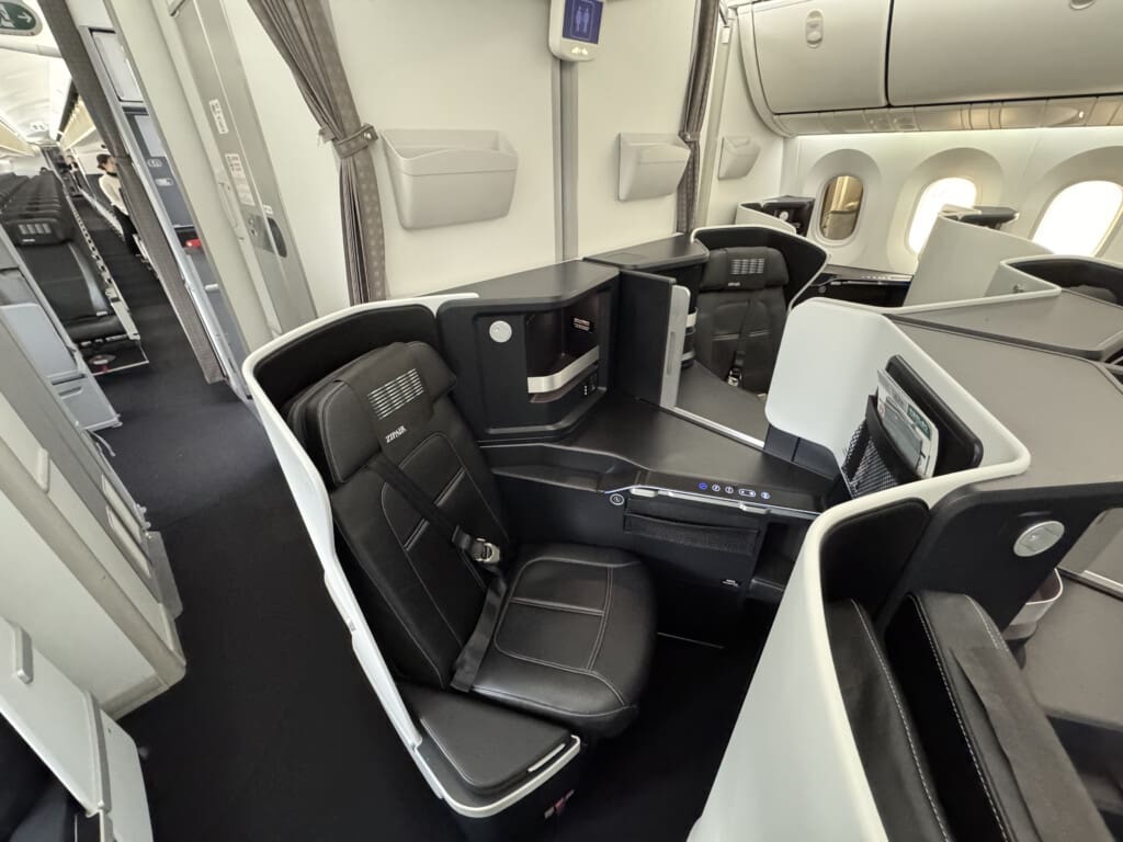 a seat in a plane