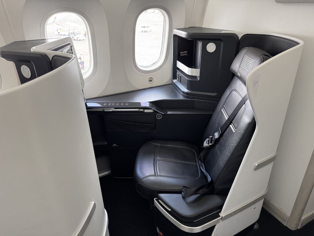a seat in a plane