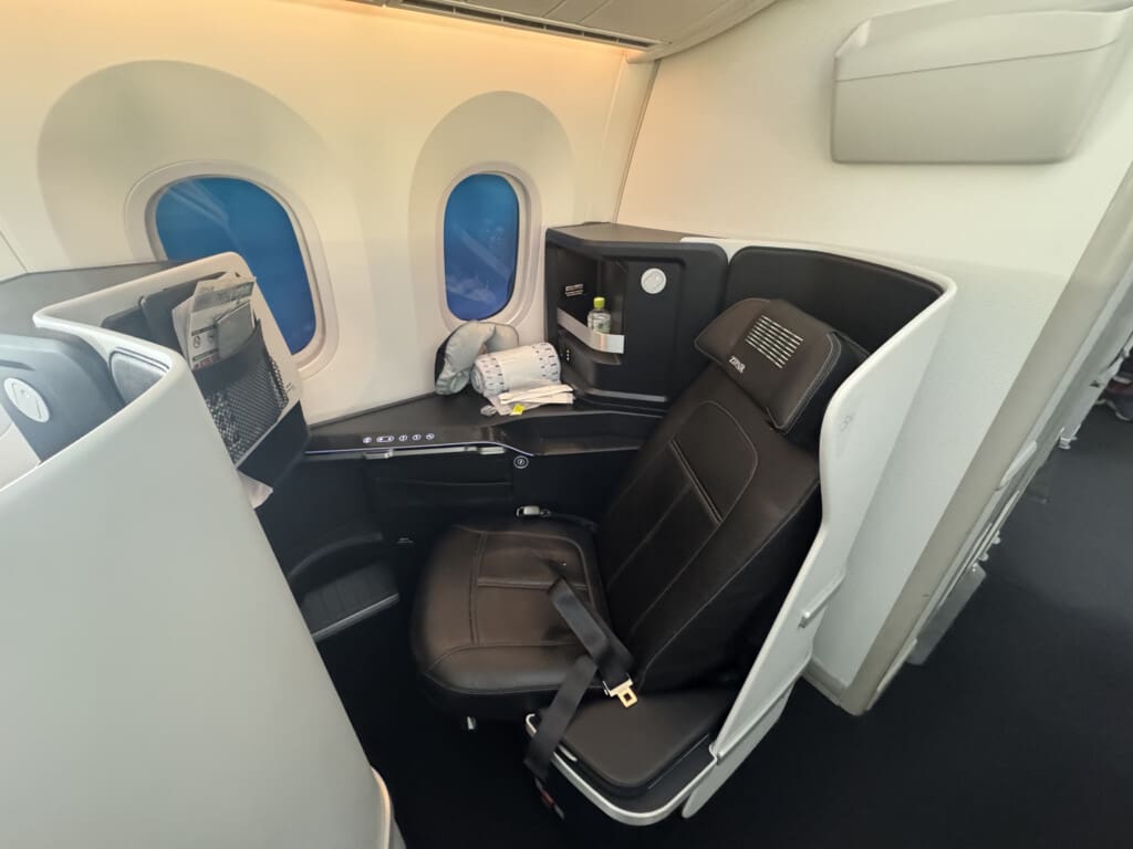 a seat in a plane