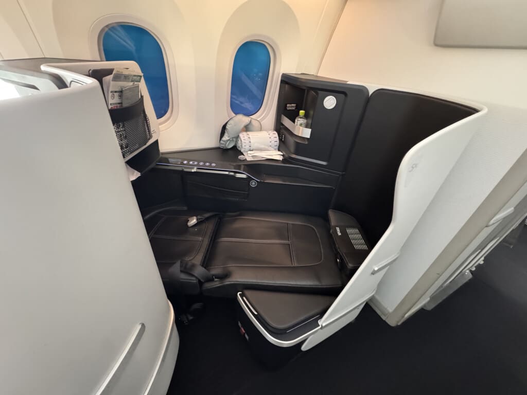 a seat in a plane