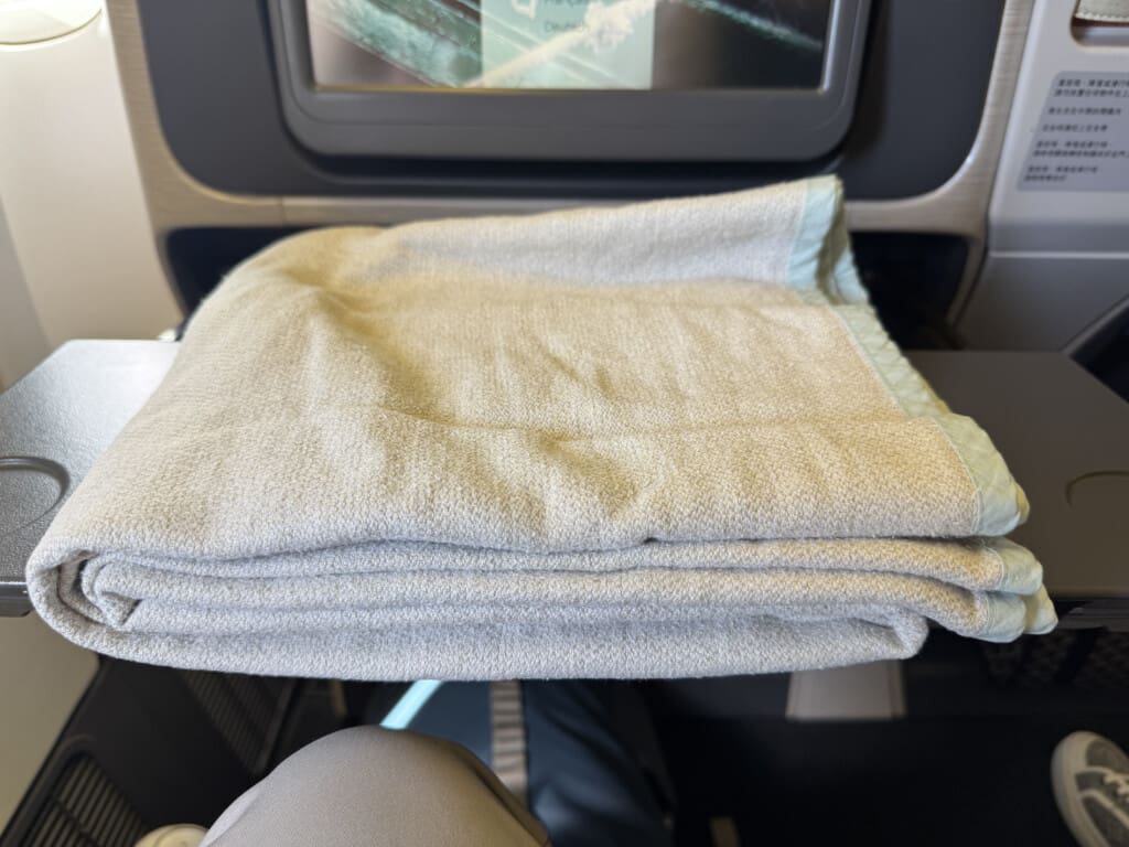 a towel on a chair