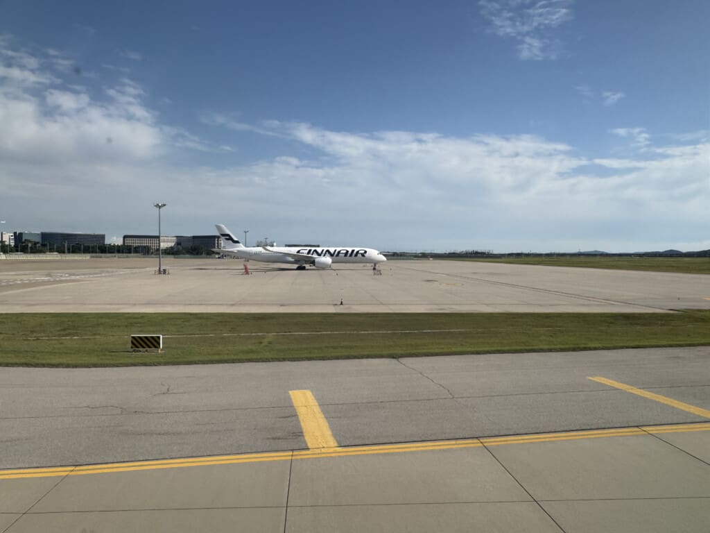 an airplane on a runway