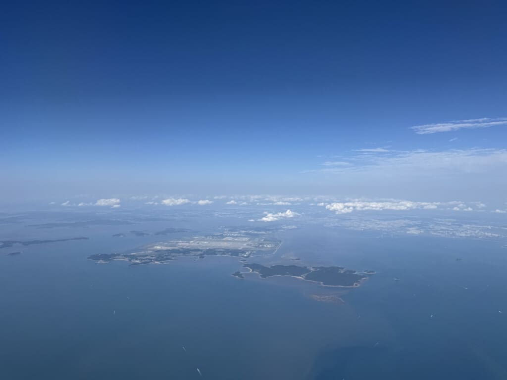 an aerial view of an island