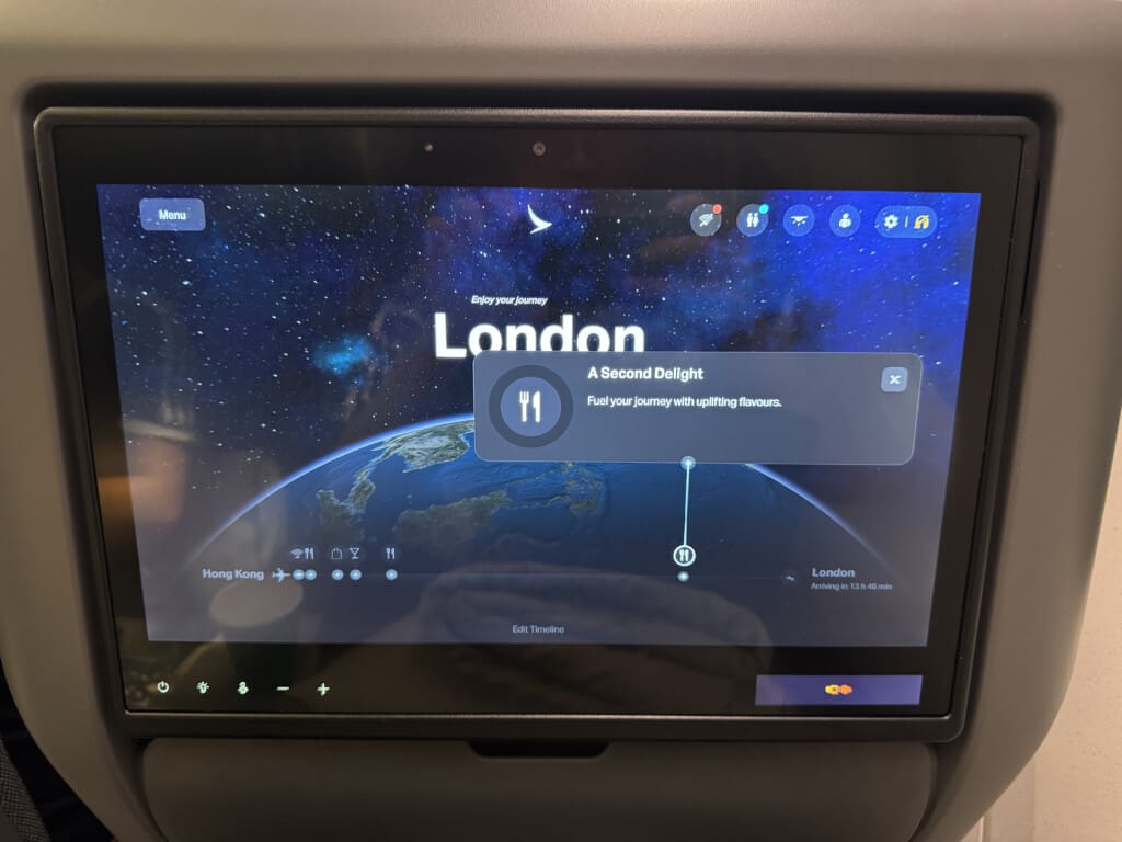 a screen on a vehicle