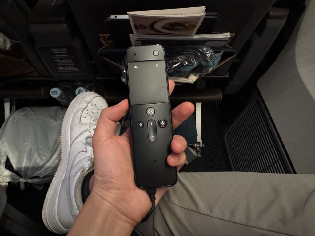 a person holding a remote control