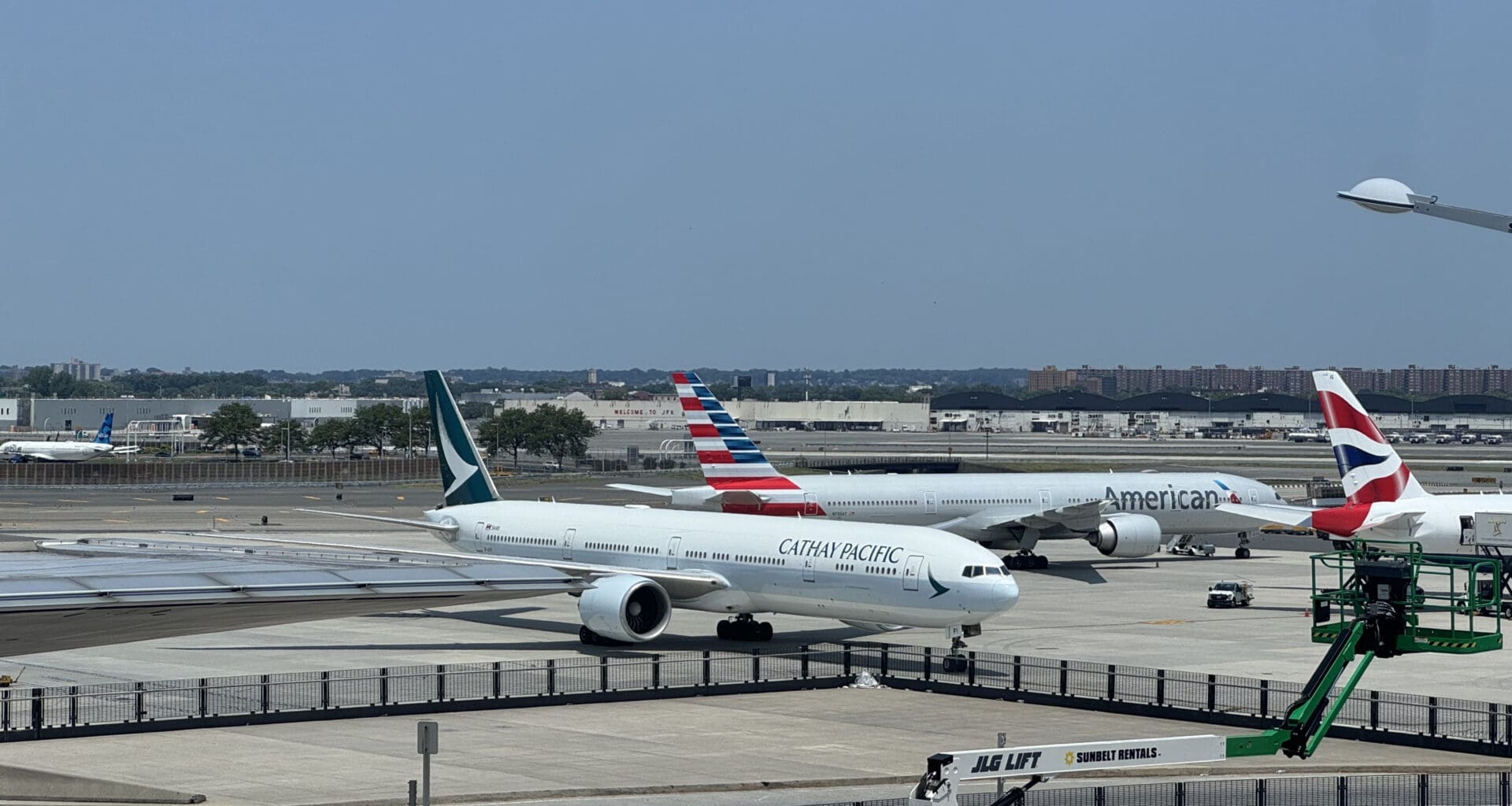 airplanes on the runway
