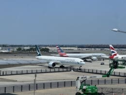 airplanes on the runway