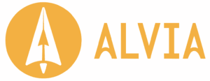 a yellow logo with a black background