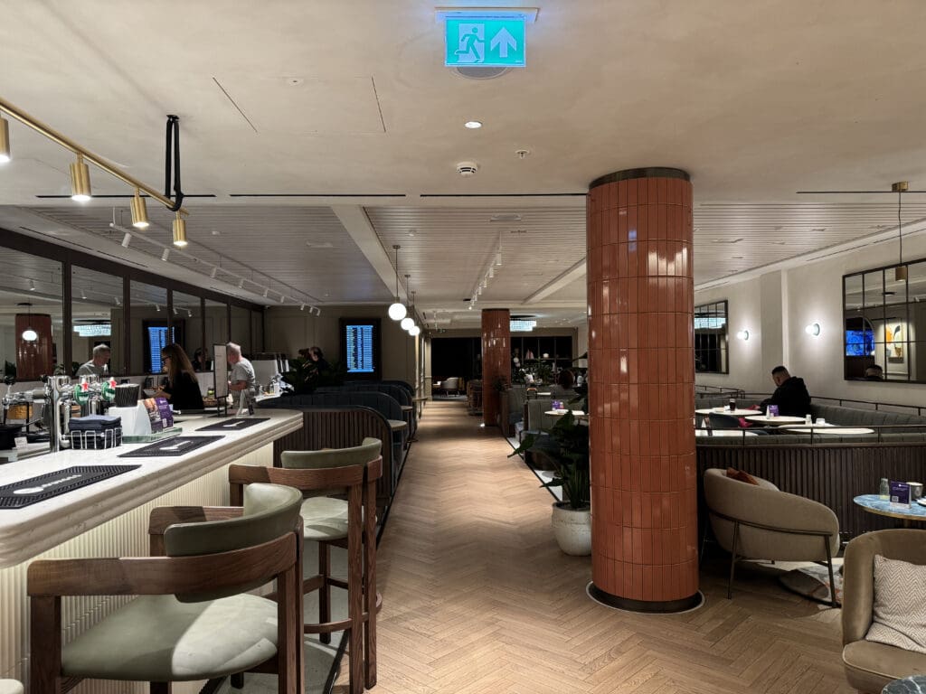 a room with tables and chairs