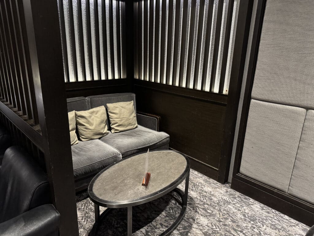 a room with a couch and a coffee table