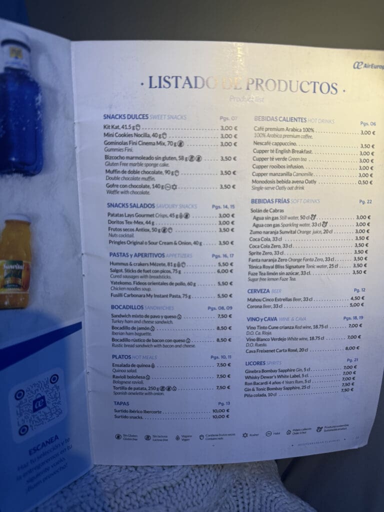 a paper with a list of food