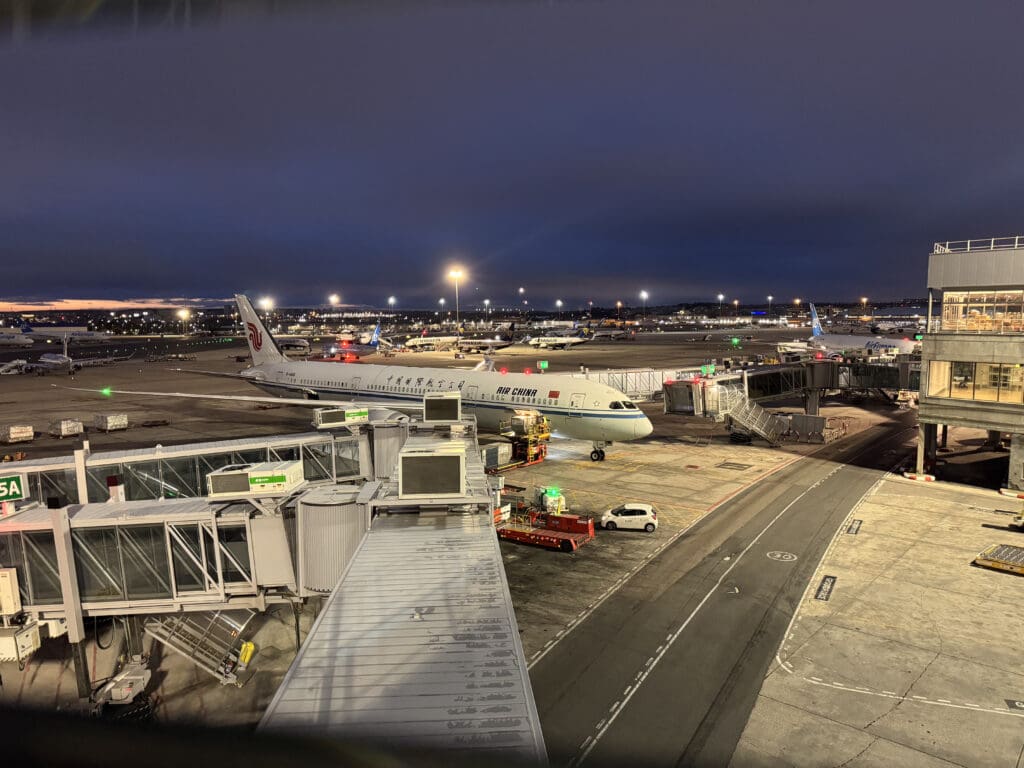 an airplane at an airport