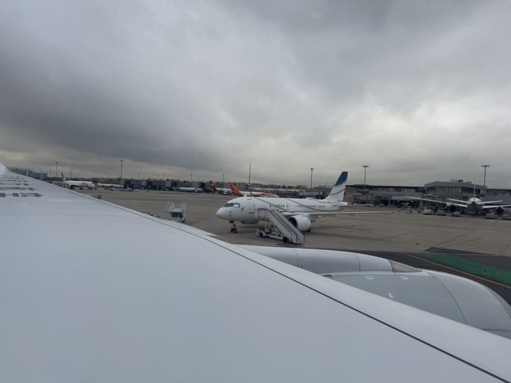 an airplane on the tarmac