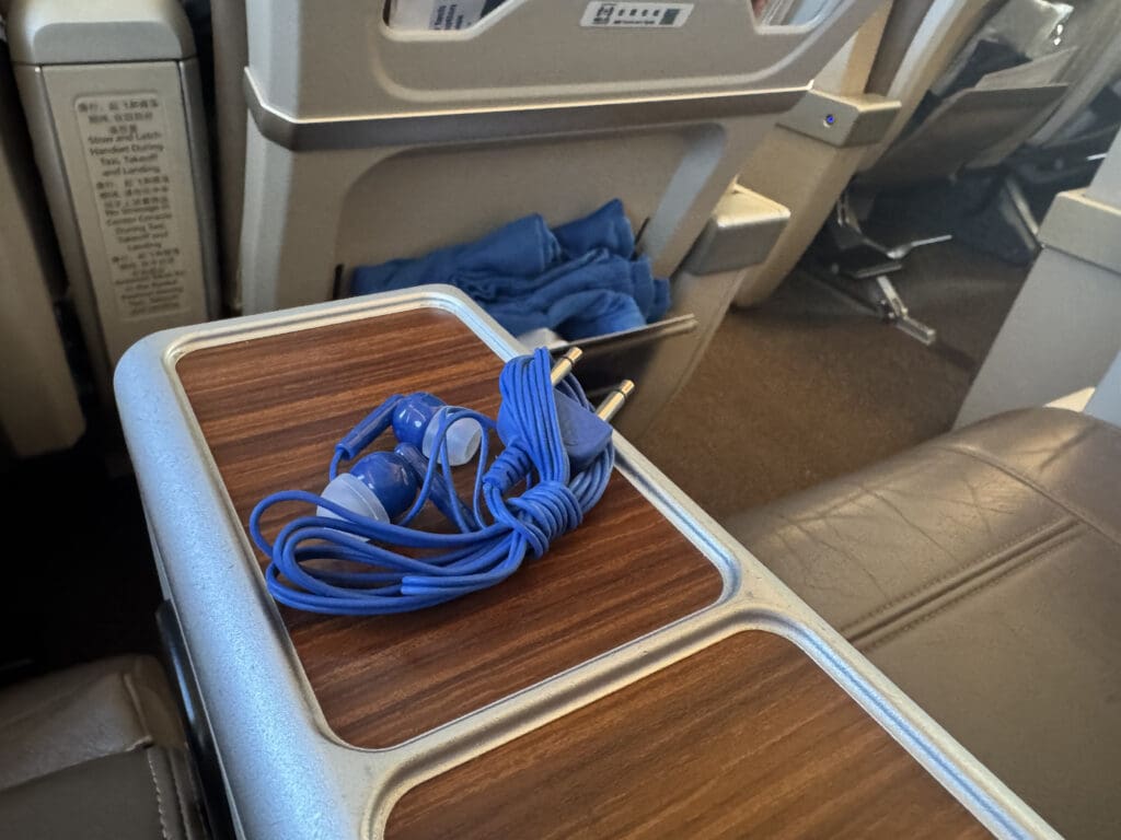 a blue cable on a table