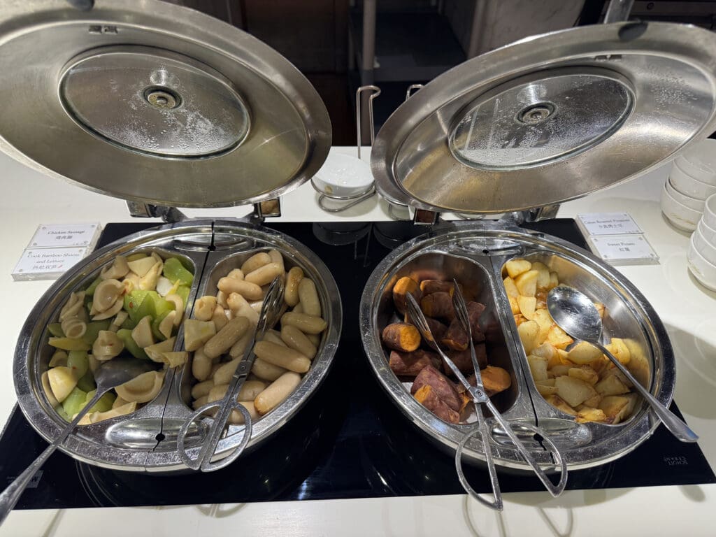 food in a container on a stove