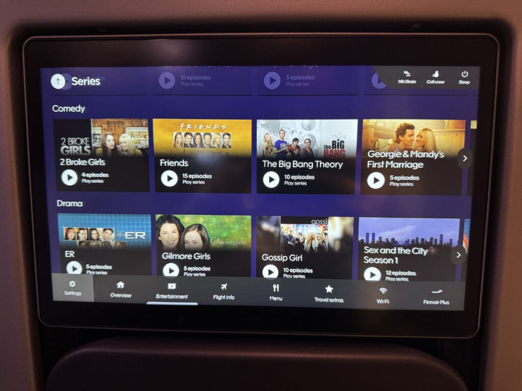 a screen with a video on it