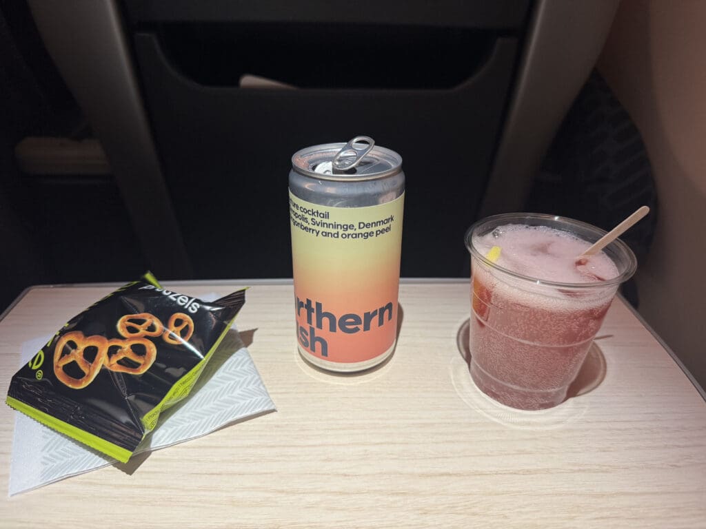 a drink and a drink on a table