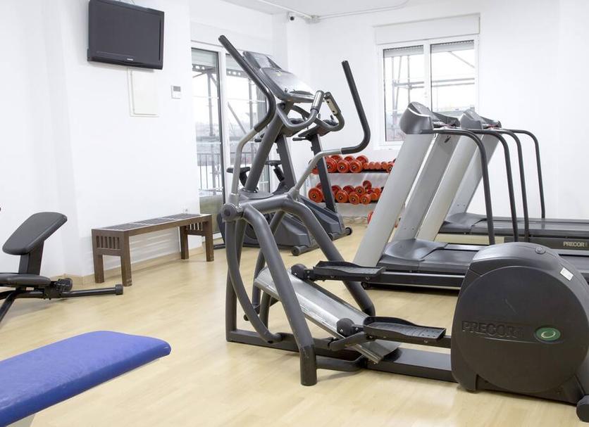 a room with exercise equipment