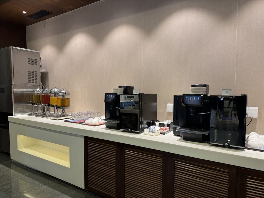 a coffee machine on a counter