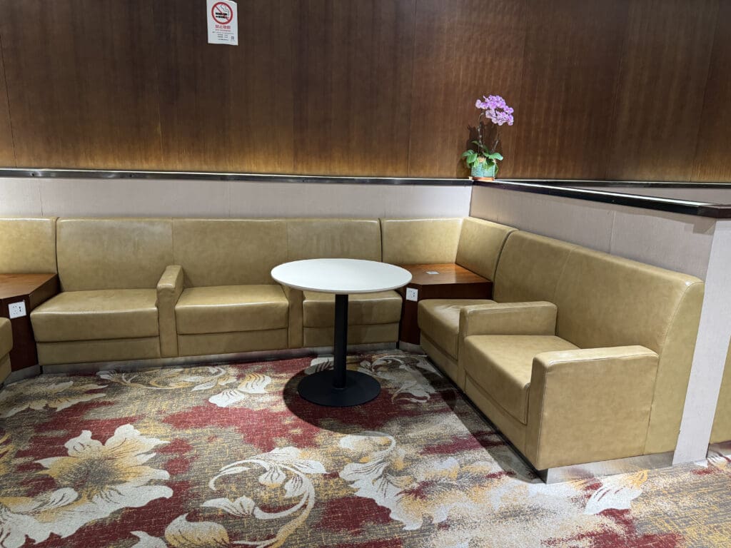 a couches and a table in a room