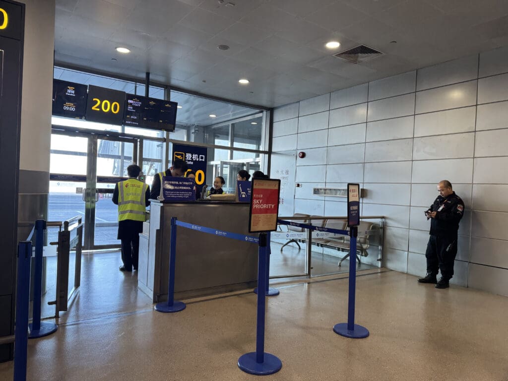 people standing in front of a counter