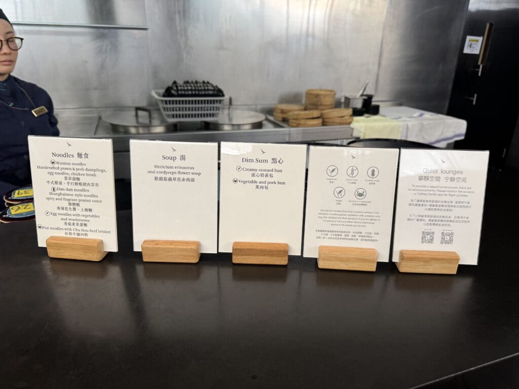a row of white paper on a black counter